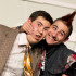 Noah Snair smudges his hand against senior Michael Griffin's face during the 2nd night of "It Runs In the Family"'s production.