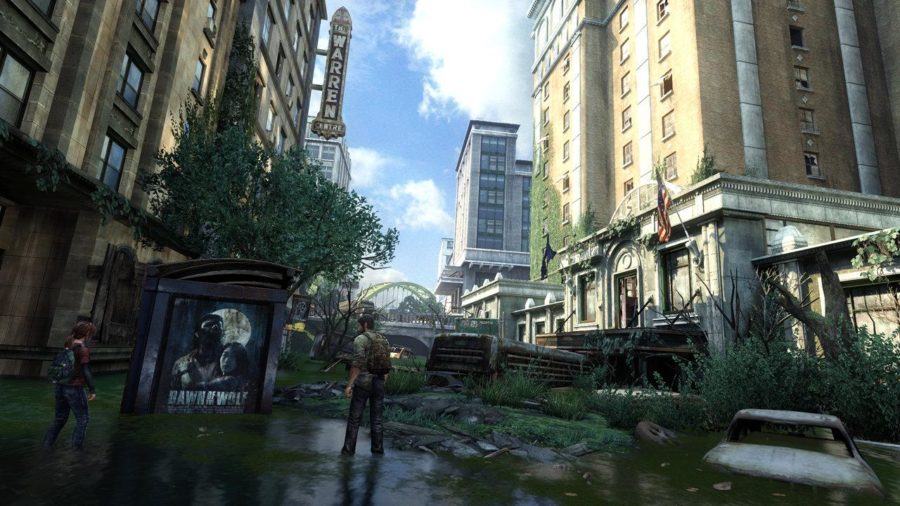 The Last of Us flooded street screenshot