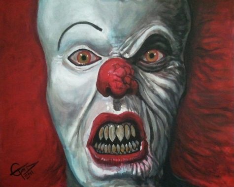 Tom Carlton's rendition of Pennywise, the main antagonist from Stephen King's IT.