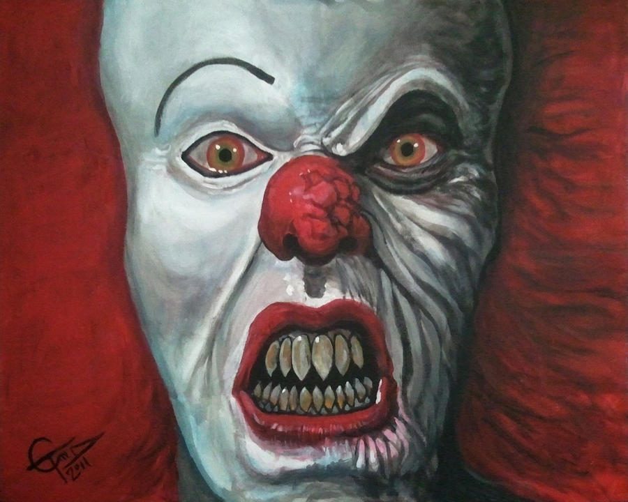 Tom Carltons rendition of Pennywise, the main antagonist from Stephen Kings IT.