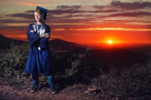 Cam High Alum James Schaap staged his own graduation photo last year. Schaap's passion for photography led him to the red carpet at the Grammys and the Oscars this year.