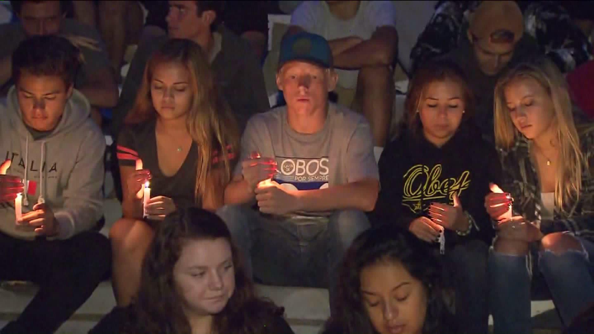 Friends, family members and classmates gathered at Cam High to remember former student Daniel Morales on Sept. 1, 2015. 