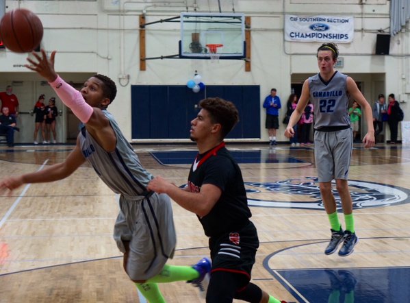 Camarillos Jonah Cottrell goes after a loose ball against Rio Mesa.