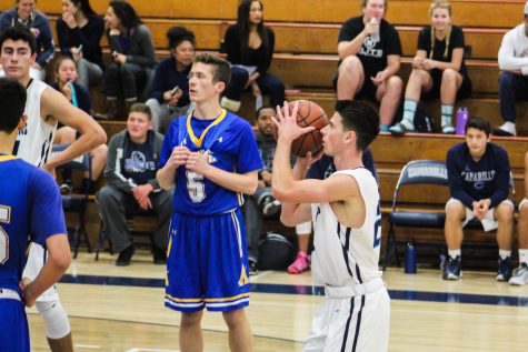 Brandon Adair, senior, shoots a free throw.