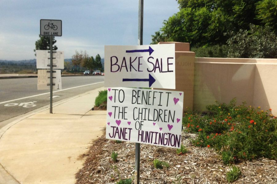 A bake sale at Padre Serra Parish to support the children of Janet Huntington.
