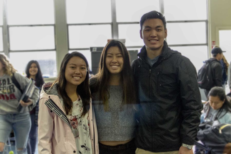 Helen Zhang, Joyce Seok, and Christopher Nguyen (seniors) were three out of the five semifinalists to earn the National Merit scholarship. Alex Li and Marcello Ma (seniors) are not pictured.