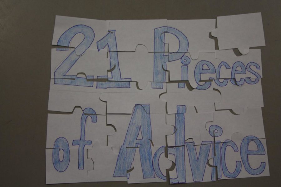 21 pieces  of advice  made in to a puzzle symbolize the advice in the article .