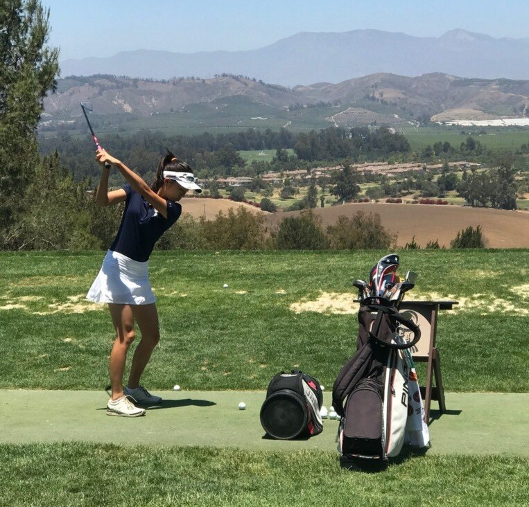 Tiffany Pak competing in the Southern California Professional Golf Association tournament.  

Photo provided by: Michelle Pak