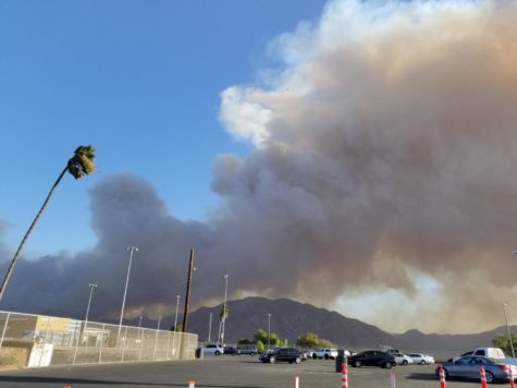 Smoke from the Hill Fire was seen from Cam High on Thursday, Nov 8.