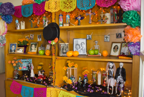 Cam High had a Dia de los Muertos altar in the library to celebrate the holiday.
Photo by: Ian Lattimer