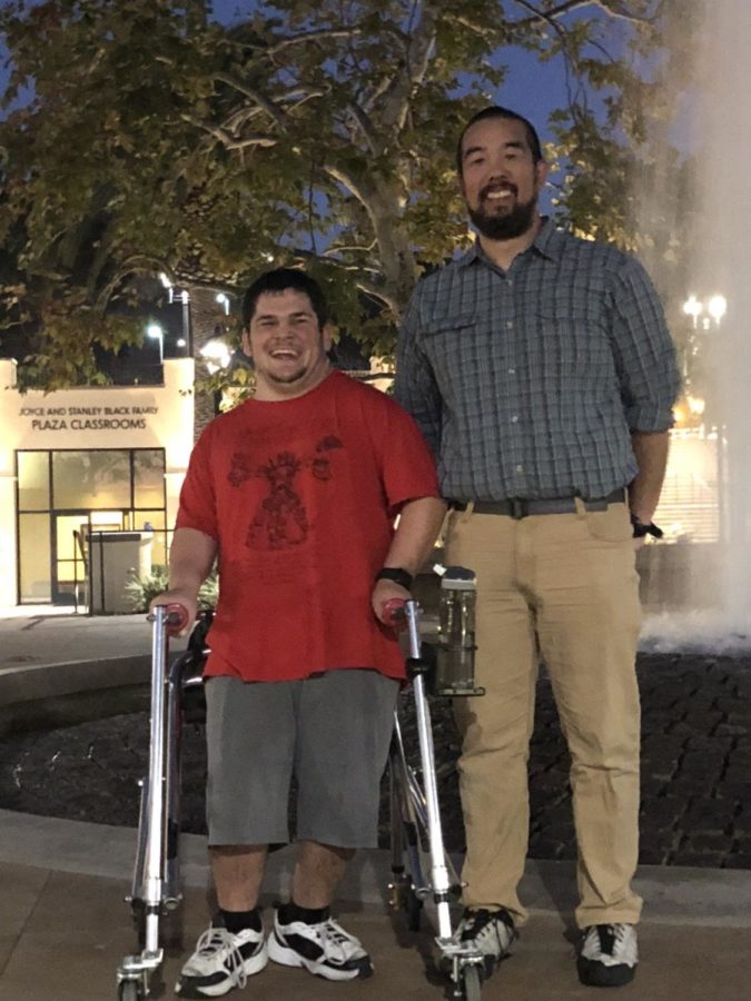 Stinger Staff Writer, Lucas Gnagy (left) and physical therapist Galen Okazaki (right). 