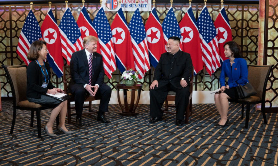 President Donald Trump meets with North Korean Leader Kim Jong Un to discuss plans for the future.
