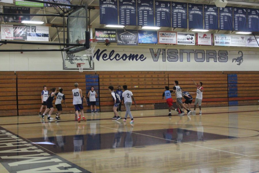 Cam Highs boys varsity team practicing. The teams CIF playoff run ended in a loss to Rancho Cucamonga High School on Feb. 14.