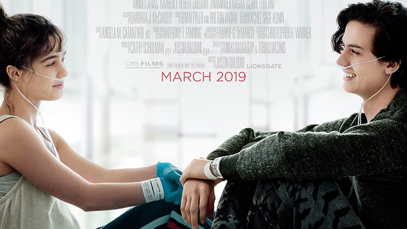 Promotional image for Five feet apart, released March 15th, 2019. 