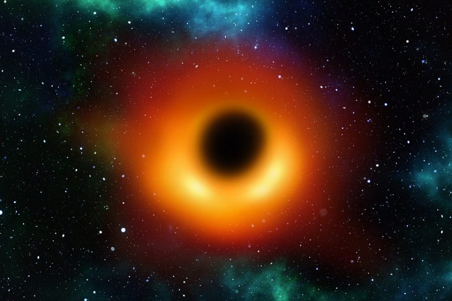 The first picture of a black hole.