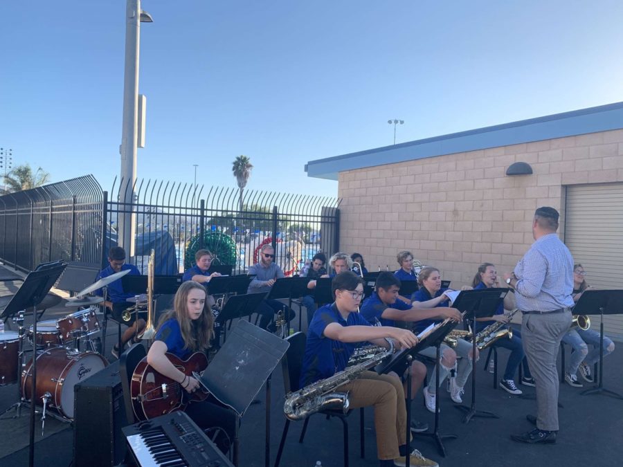 Band performs at Back To School Night on October 7, 2019.